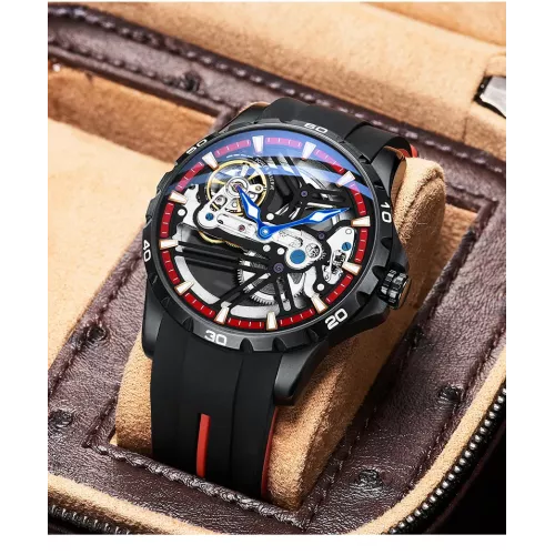 Men’s Automatic Skeleton Motorcycle Watch