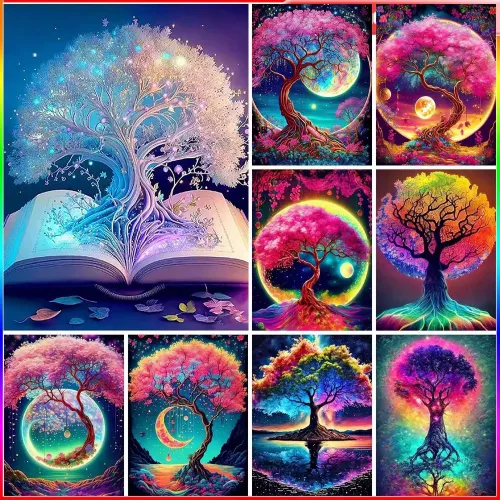 Big Tree Moon 5D DIY Kit Diamond Painting