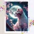 Japanese Cherry Cat 5D DIY Kit Diamond Painting