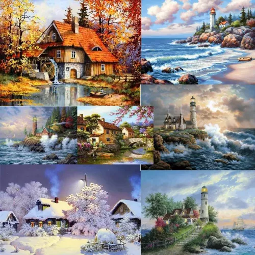 Villa Scenery 5D DIY Kit Diamond Painting