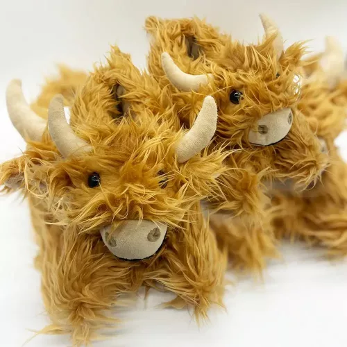 Plush Cow Winter Warm Slippers