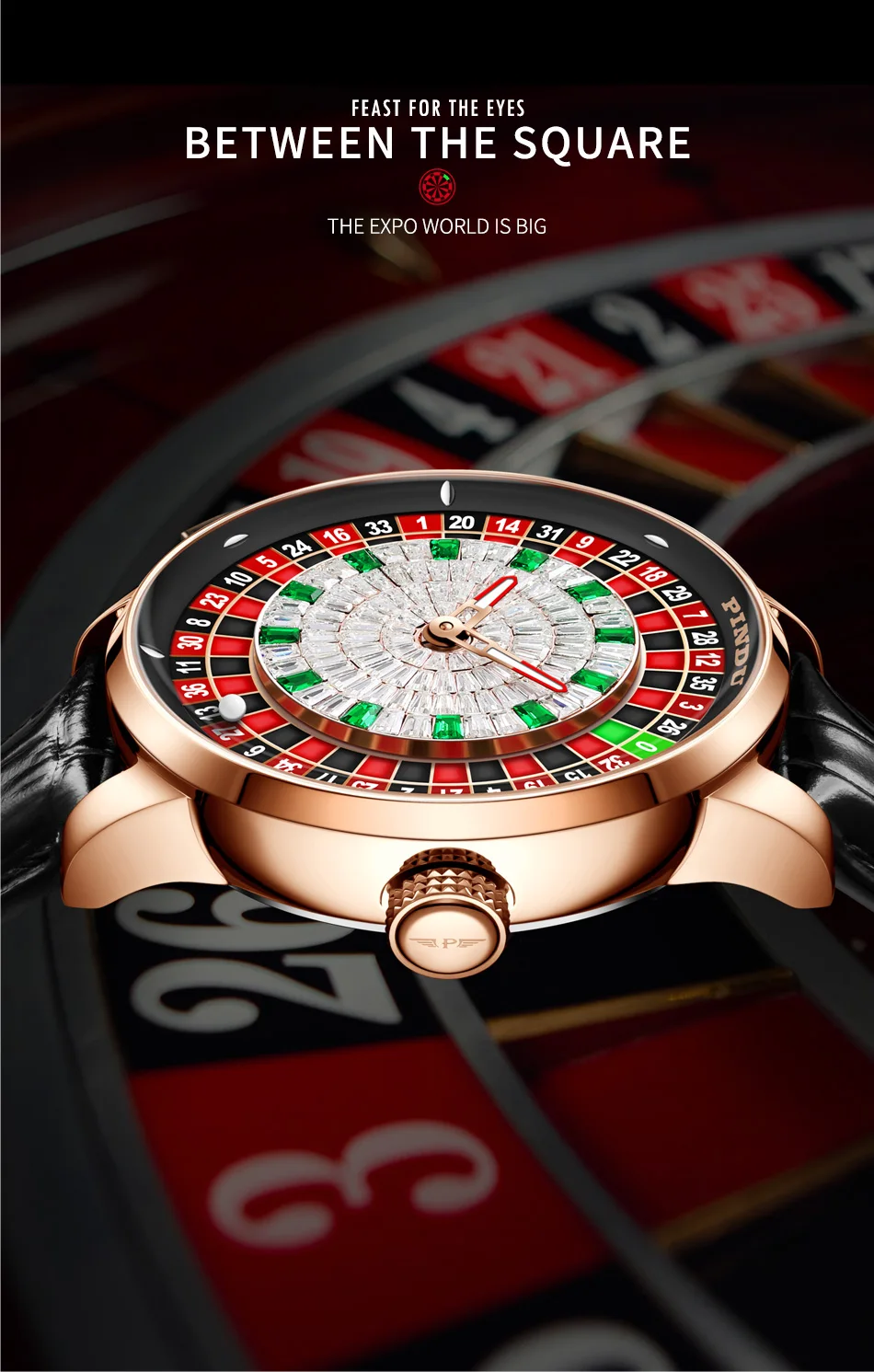 Vegas Spin Automatic Roulette Watch for Men – Luxury NH35A Timepiece with Working Wheel & Sapphire Glass