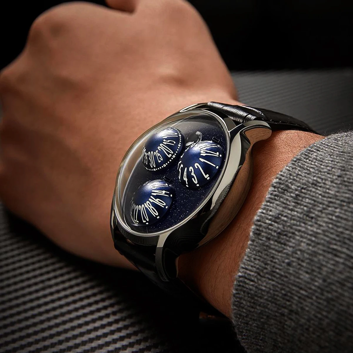 True GMT Powerhouse: Personalized 3D Wave Ball GMT Automatic Watch with Swiss Lume