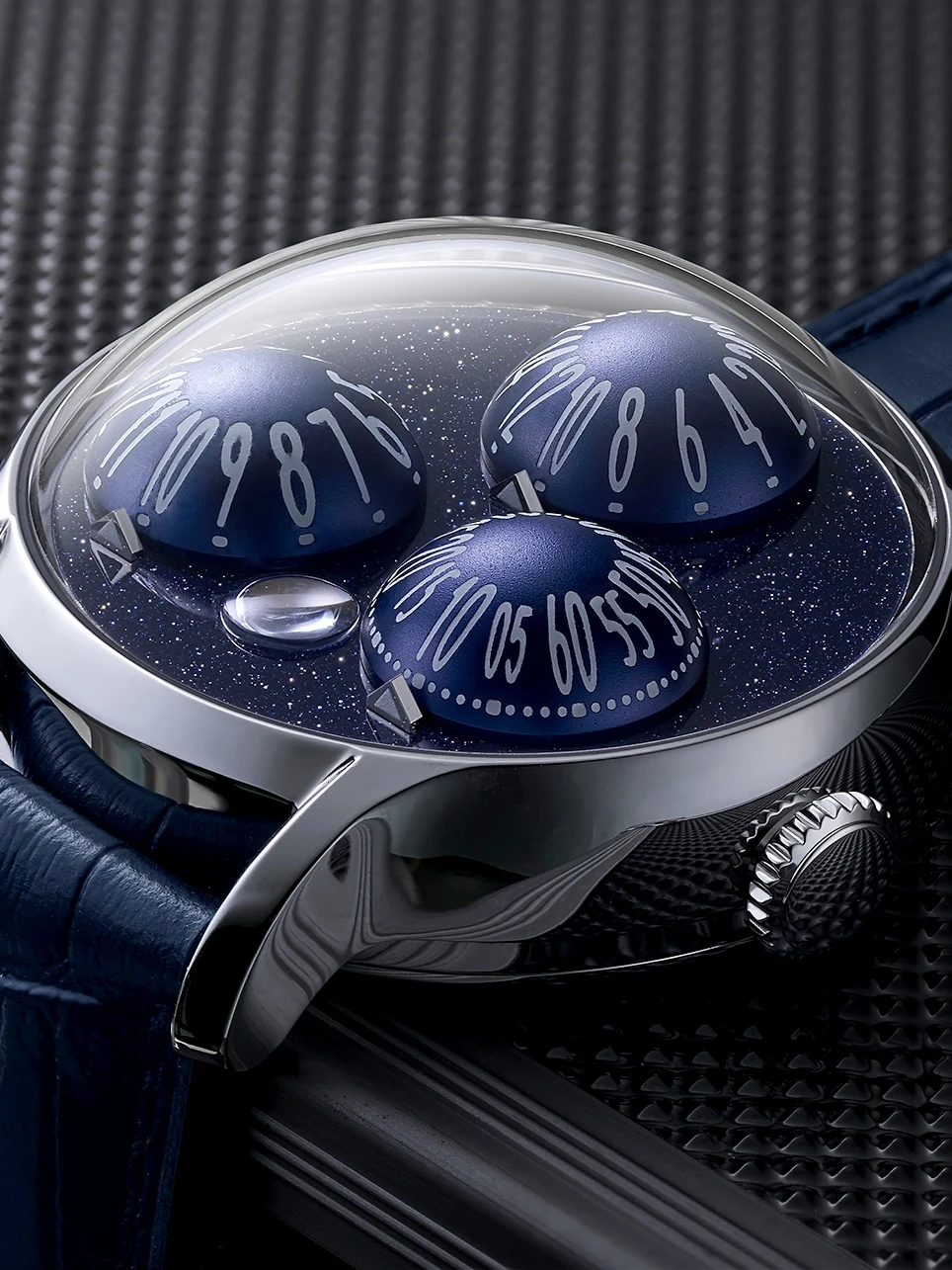 True GMT Powerhouse: Personalized 3D Wave Ball GMT Automatic Watch with Swiss Lume