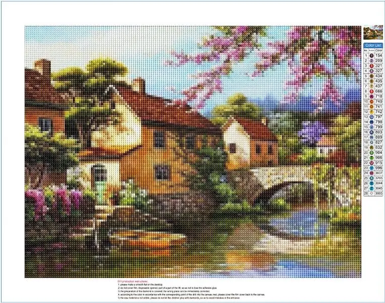 Villa Scenery 5D DIY Kit Diamond Painting