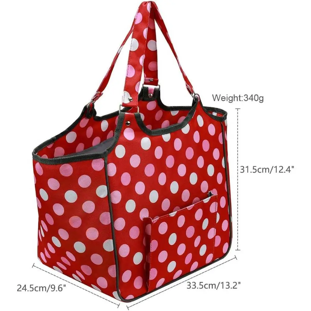 Yarn Storage Bag Red Polka Dot Print
